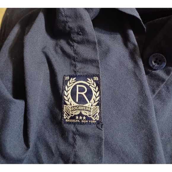 Mens 2XL Rocawear Blue Button-down Shirt - Picture 3 of 4